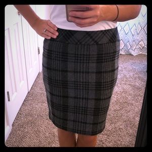 Black and Gray Loft Skirt